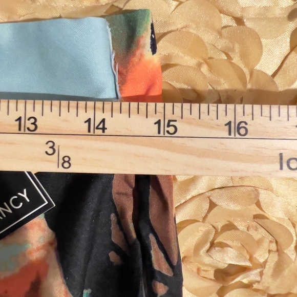 A 358 Nancy Black Abstract Print Palazzo Pants Belted Wide Leg Modern Boho NWT L - Picture 5 of 5